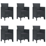 Garden Dining Set 7 pcs Anthracite Polypropylene 3378715