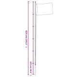 Ukraine Flag and Pole 6.23 m Aluminium 3210073
