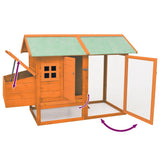 Chicken Cage Solid Pine & Fir Wood 170x81x110 cm 170644