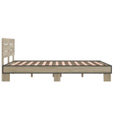 Bed Frame without Mattress Sonoma Oak 135x190 cm Double 3280163