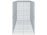Gabion Basket with Cover 400x100x200 cm Galvanised Iron 3295231