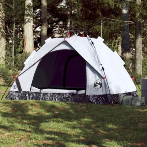 ZNTS Camping Tent Dome 2-Person White Blackout Fabric Quick Release 4004192