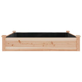 ZNTS Garden Raised Bed with Liner 120x120x25 cm Solid Wood Fir 364292