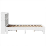 Bed Frame without Mattress White 135x190 cm Solid Wood Pine 3308859