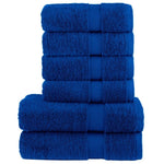 6 Piece Premium Towel Set SOLUND Blue 600 gsm 137555