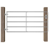 5 Bar Field Gate Steel x90 cm Silver 145985
