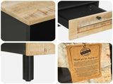 Bedside Table 2 pcs Brown 40 x 33 x 46 cm Solid Mango Wood 4018851