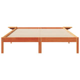 Bed Frame with Side Tables Wax Brown 140 x 220 cm 873249
