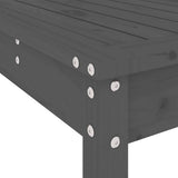 Garden Bar Set Grey Solid Pine Wood 7 Piece Footrest 3157783
