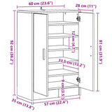 Shoe Cabinet Old Wood 60x35x92 cm Engineered Wood 856698