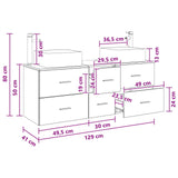 Bathroom Cabinet Set 3 pcs White 49.5 x 41 x 63 cm 3405827