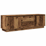 TV Cabinet with LED Lights Old Wood 160.5x41x50 cm 3328433