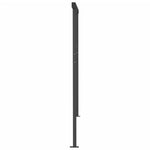 ZNTS Manual Retractable Awning with Posts 4x3.5 m Yellow and White 3070218