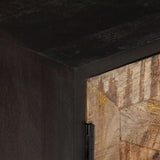 TV Cabinet 140x30x46 cm Rough Mango Wood and Solid Acacia Wood 338420
