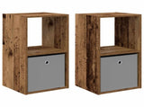 Bedside Table 2 pcs Old Wood 35 x 32 x 68.5 cm Engineered Wood 8000641