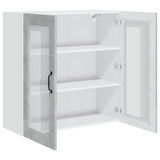 Wall Glass Cabinet PORTO Concrete Grey 80 x 31 x 80 cm 885418