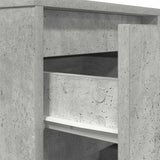 Bedside Cabinet with LED Lights Concrete Grey 38x34x65 cm 861304