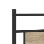Bed Frame without Mattress Sonoma Oak 193x201 cm Engineered Wood 4106798