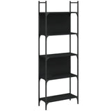 Bookshelf 5-Tier Black 60.5x24x166.5 cm Engineered Wood 838863