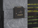 Wall Mounted Mailbox Bronze 29 x 13 x 41 cm Cast Aluminum 42023499