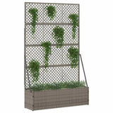Garden Trellis Planter Grey 105 x 30 x 170 cm Metal 366623