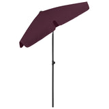 Beach Parasol Bordeaux Red 180x120 cm 314723