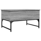 Coffee Table Grey Sonoma 70x50x40 cm Engineered Wood and Metal 845374
