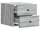 Wall-Mounted Bedside Cabinet Grey Sonoma 34.5 x 33 x 40 cm 899157