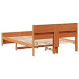 Bed Frame with Headboard Wax Brown 160 x 200 cm Engineered Wood 3394221