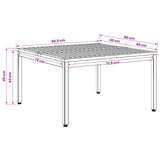 Coffee Table Natural and Black 80 x 80.5 x 45 cm 901286