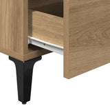 Bed Cabinet with Metal Legs Artisan Oak 40x35x69 cm 856426