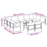 Garden Sofa Set Anthracite Steel 3379019