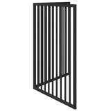 Dog Gate Foldable 2 Panels Black 160 cm Poplar Wood 352194