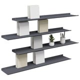 Floating Shelf 4 pcs Anthracite 100 x 18 x 2.5 cm Steel 8004049