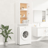 ZNTS Washing Machine Cabinet White 64x25.5x190 cm 808413