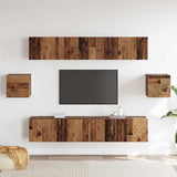 TV Cabinet Set Wall-mounted 6 pcs Old wood 80 x 30 x 30 cm Wood 3393444