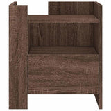 Bedside Cabinet Brown Oak 45x50x50 cm Engineered Wood 848282