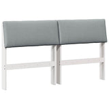 Upholstered Headboard Light Grey 140 cm Solid Pine Wood 879123