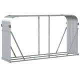 Log Holder Silver 180x45x100 cm Galvanised Steel 364594