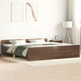 Bed Frame without Mattress Brown Oak 160x200 cm 3203767