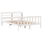 Bed Frame without Mattress White 160x200 cm Solid Wood Pine 3306585