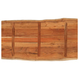 Table Top 120x60x2.5 cm Rectangular Solid Wood Acacia Live Edge 370624