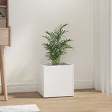 Planter Box High Gloss White 40x40x40 cm Engineered Wood 808798