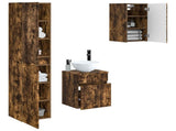 Bathroom Furniture Set 3 pcs Smoked Oak 33 x 34.5 x 160 cm 3406088