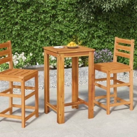 ZNTS Garden Bar Table 60x60x105 cm Solid Wood Acacia 319700