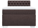 Box Spring Bed with Mattress Dark Brown 100x200 cm Fabric 3285809