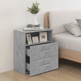 Bed Cabinets 2 pcs Concrete Grey 50x32x60cm 803281