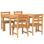 ZNTS 5 Piece Garden Dining Set Solid Wood Teak 3157185