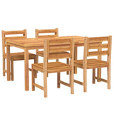 5 Piece Garden Dining Set Solid Wood Teak 3157185
