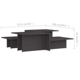Coffee Tables 2 pcs Grey 111.5x50x33 cm Engineered Wood 805566